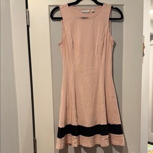 New York & Company Pink and Black Casual Dress